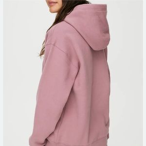 Aritzia Perfect Hoodie in mauve/pink color